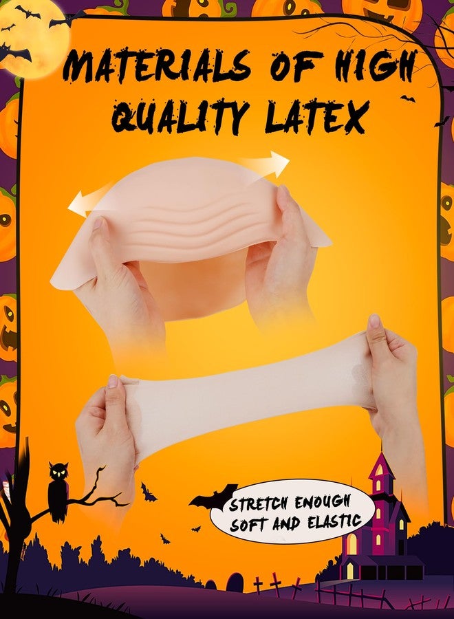 Hoedia 2-Pack Latex Bald Cap with 2 PCS Wig Caps for Adults Women Men, Cosplay Costume Accessories for Halloween Party - Image 4